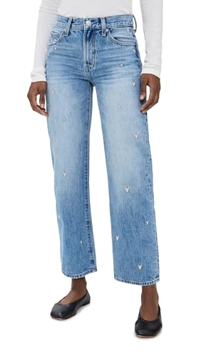 Image of PISTOLA - Lexi Mid Rise, Signature Bowed Straight Jeans - Light Denim Jeans