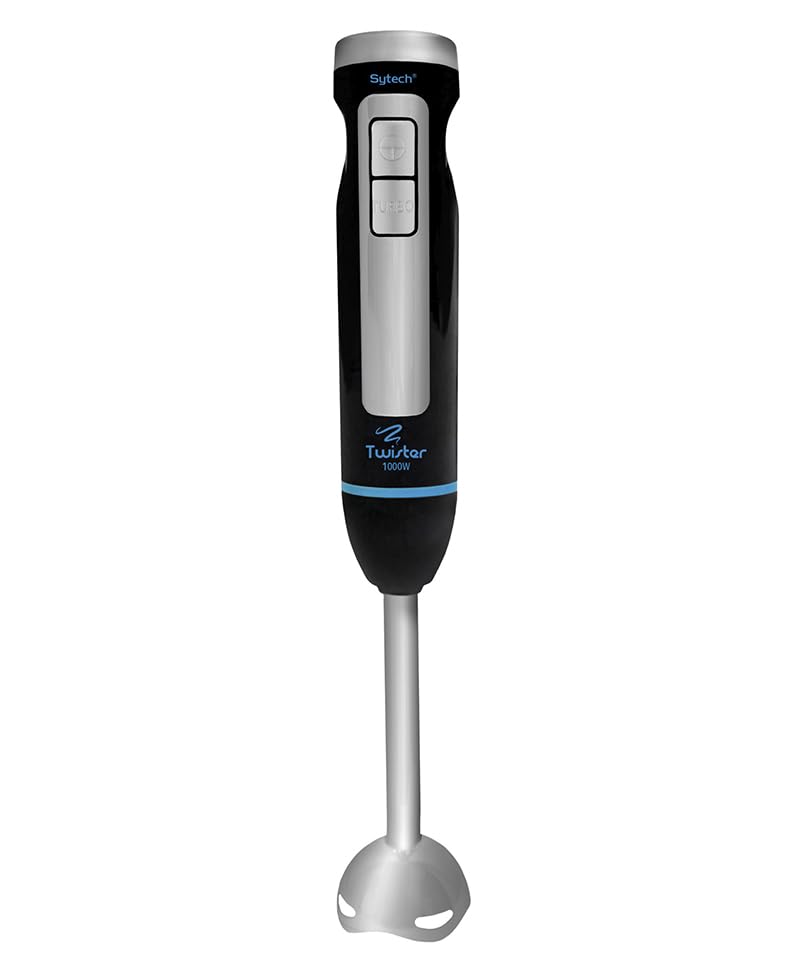 Sytech batidora, pie Acero INOX, 2 velocidades, 1000 w, Pica Hielo, Negro