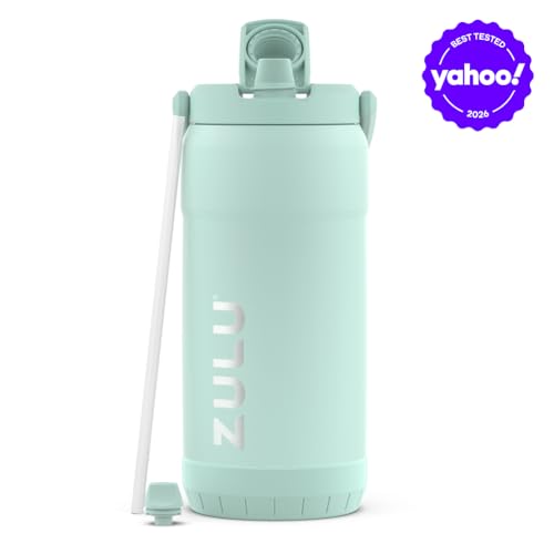 Image of ZULU Goals Vacuum Insulated Large Capacity Stainless Steel Water Bottle | Reusable Jug Thermoses with Carry Handle | Leak-Proof Lid | Perfect for Travel, Workout, Gym, Hiking, Camping | 64oz, 101oz
