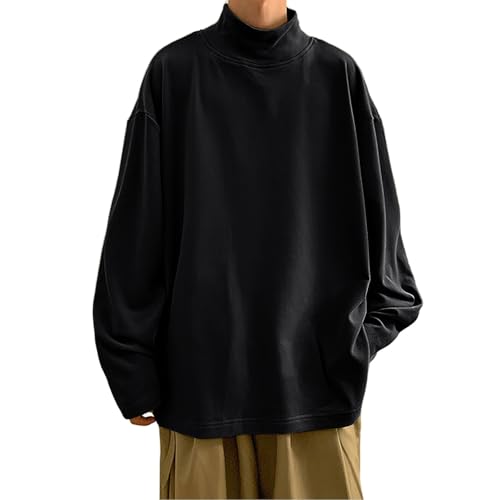 Oversized Sweatshirt for Men Half Turtleneck Long Sleeve Casual Pullover Tops Fashion Loose Thermal Winter Loungwear3
