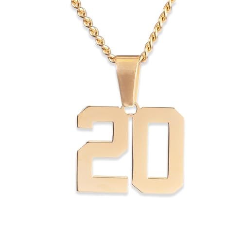 Jersey Number Necklace, Custom Number Chain, Numbers 00 to 99, Baseball Necklace, Senior Gifts, Football Drip, Softball Necklace