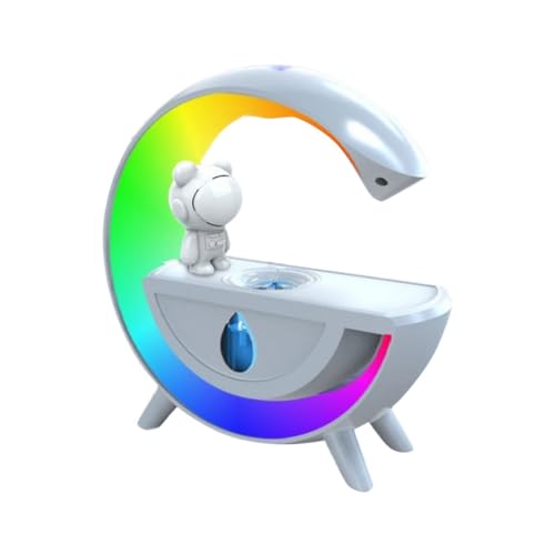 Tuesoa Humidificador de Aire Antigravedad Humidificador Ultrasónico de Luz RGB de 350 Ml con Altavoz Bluetooth 5.0 para Oficina en Casa