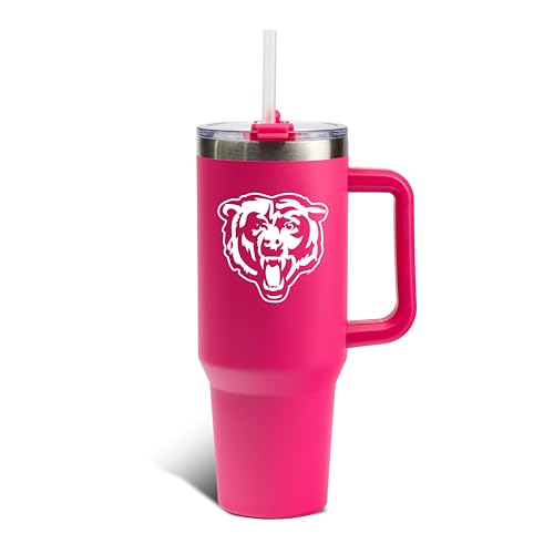 Image of The Memory Company Officially Licensed NFL - Chicago Bears 40oz Pink Game Day Tumbler with Team Logo