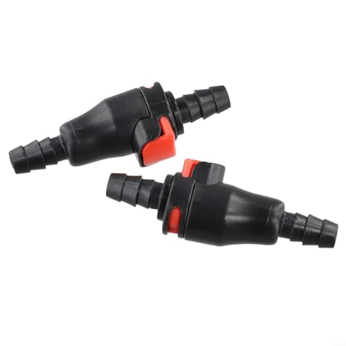 Honseadek 2 Stück Schnellverbinder für Trinkblasen, Wasserbeutel, passend für 1/4 Zoll Schläuche, automatische Abschaltung, auslaufsicher, Knopfentriegelung, Kunststoff, schwarz Honseadek 2 Stück Schnellverbinder für Trinkblasen, Wasserbeutel, passend für 1/4 Zoll Schläuche, automatische Abschaltung, auslaufsicher, Knopfentriegelung, Kunststoff, schwarz