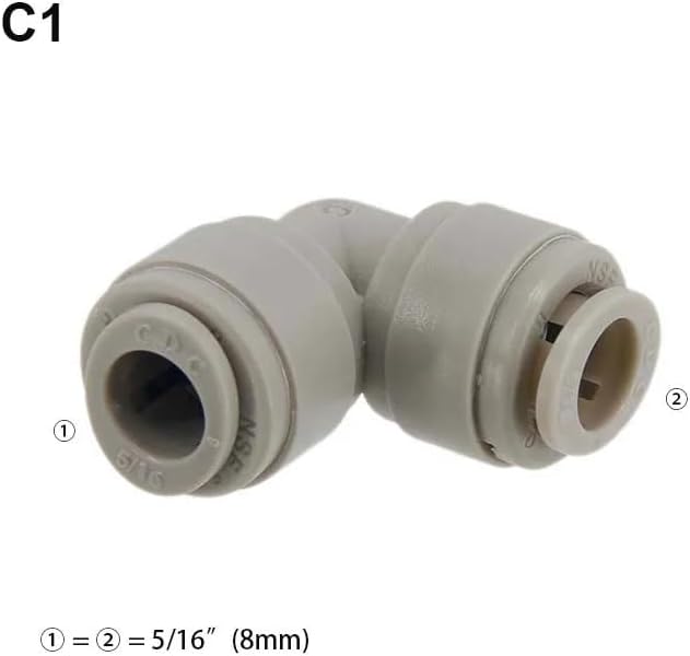 Homebrew Draft Beer Push In Fittings 1/4" 5/16" 3/8" Food Grade with EPDM O-ring Leaking Free(C1)