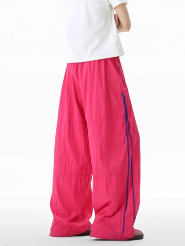 Men's Pants Thin Ice Silk Summer Zippered Loose Wide-Leg Casual Trouser for Men4