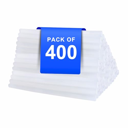 Image of VCR 11mm Glue Sticks for Glue Gun - 11mm x 165mm in Length - Hot Melt Transparent Glue Stick - Pack of 400 - Bonding Adhesive Glue Sticks for DIY - Arts Crafts - Schools and Industries