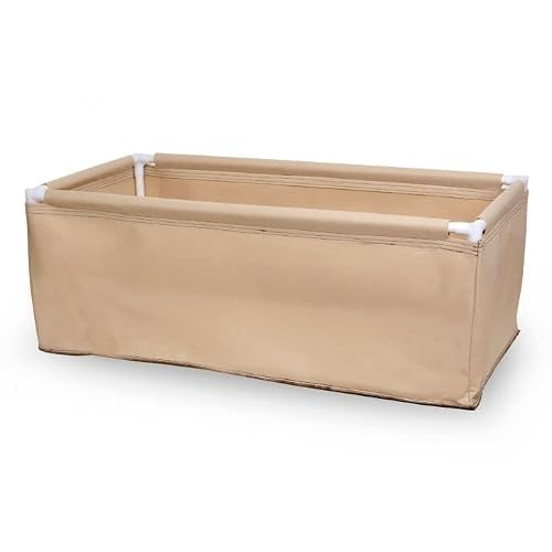 247Garden 2X4 Long Aeration Fabric Grow Bed/Raised Vegetable Flower Garden with PVC Frames (60-Gallon Tan)