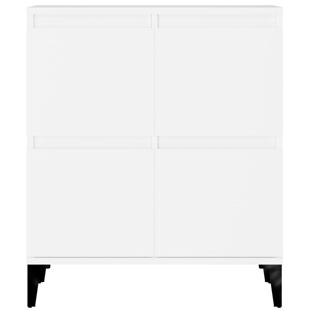Fengshui Kredens zestaw 2 szt. biały 60 x 35 x 70 cm materiał drewnopochodny | 4 przegródki, dużo miejsca do przechowywania, łatwa w pielęgnacji, z uchwytem ściennym