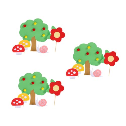 DECOMELODY Adornos de Árbol de para Tarta Diseño Cumpleaños, Hongo y Caracol en Papel, 15 Piezas para Decorar Estilo Bosque Fiestas