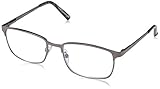 Foster Grant Men's Braydon Multifocus Reading Glasses Rectangular, Gunmetal/Transparent, 54 mm + 2.75