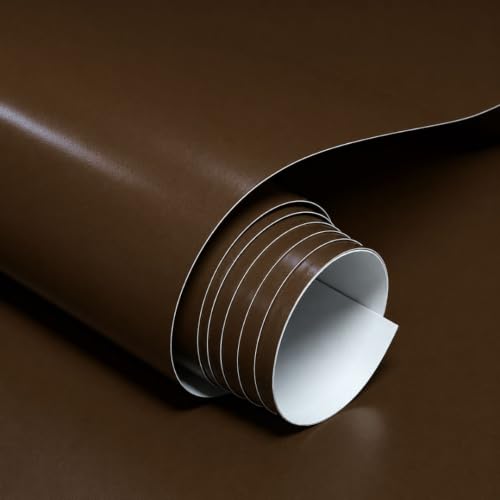 Image of HOME13 Dark Brown Wallpaper Peel and Stick Wallpaper Self Adhesive Contact Paper for Cabinets Decorative Brown Wallpaper for Bedroom Walls Removable Matte Vinyl Sticker(20x80 Inch)