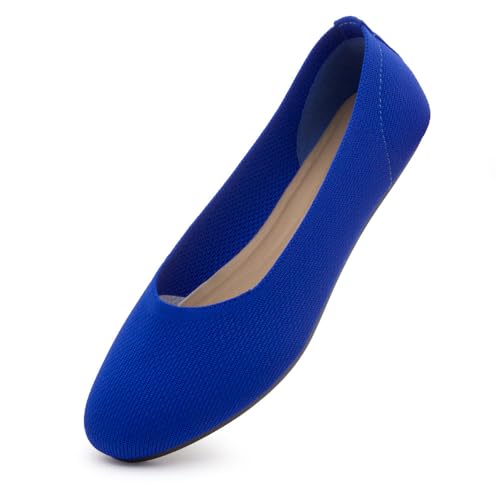 Shoe Land Flats for Women – Knit Ballet Flats, Foldable Slip-On