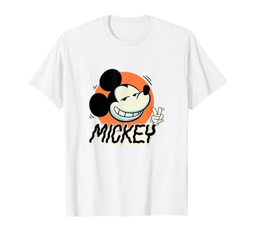 T-shirt Mickey Peace Disney en coton anti-déformation pour un confort durable