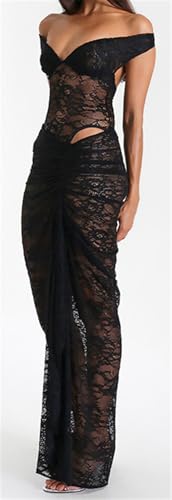 Womens Sexy 2 Pieces See-Through Lace Bodysuit Tops Shirts Bodycon Ruffles Skirts Party Clubwear Dress Outfits Set2