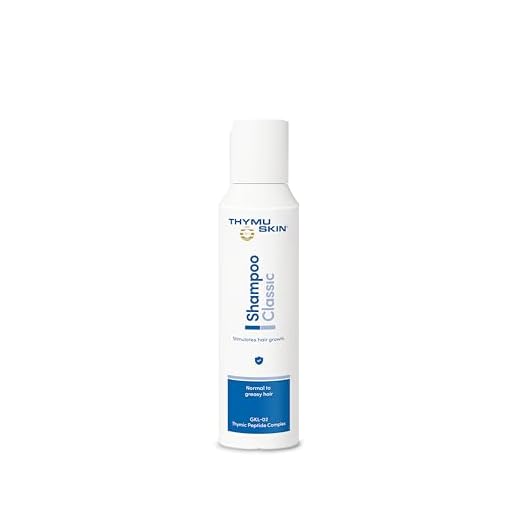 Thymuskin Classic Shampoo – medel mot håravfall för kvinnor och män – aktiverar ny hårtillväxt – bekräftad av kliniska studier – inga biverkningar – 100 ml