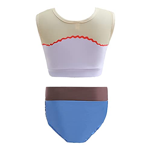 Image of MYRISAM Girls Princess Two-Piece Tankini Swimsuits Party Bathing Suits Ruffles Beach Surf Swimming Swimwear Bikini Set