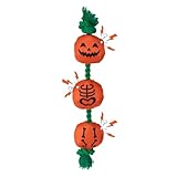 HGB Squeaky Halloween Dog Toys, Tough Pumpkin Dog Toys for Large Medium Small Breeds, Interactive Rope Tug of War & Boredom Relief
