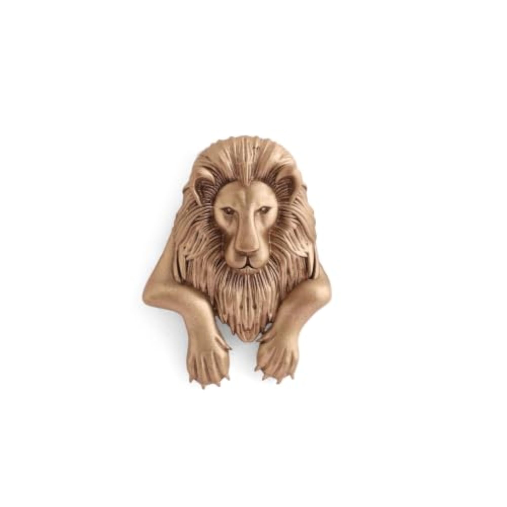 Men's Antique Gold Brass Thronekeeper Brooch
