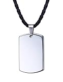 Grabado gratuito. vnox carburo de tungsteno de grabado gratuito Plain etiqueta de perro Collar colgante de 20 \"