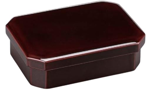 J-kitchens 木製 鰻重箱 隅切 丼重 溜内朱 木製 18x13.5x5.1cm 日本製