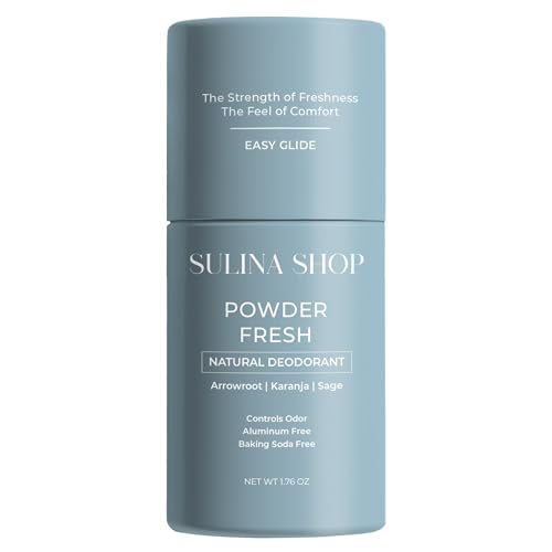 Powder Fresh - All Natural Deodorant for Woman Aluminum-Free Baking Soda-Free Up to 12-Hour Odor Protection Classic Baby Powder-Inspired Scent For Women & Men Gentle on Sensitive Skin