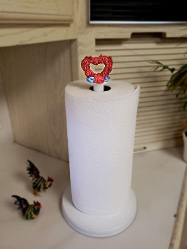 Crazy Chef Toppers Decorative Paper Towel Holder - Interchangeable Holiday Kitchen Decor - 6 Hand Painted Seasonal Decor Tops, Wooden Paper Towel Holder Stand, And Top Holder #TOP4