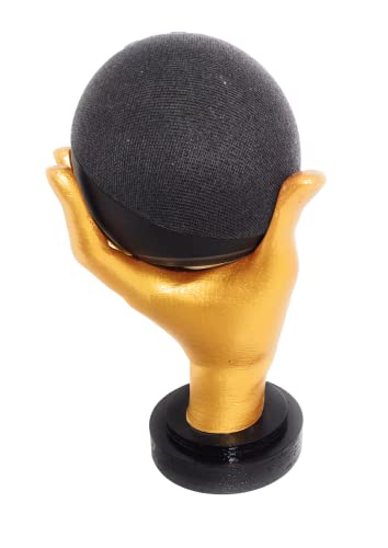 Suporte Alexa Echo Dot Modelo Hand Stand Dourada Decorativa Super Elegante Suporte Alexa Estiloso Su