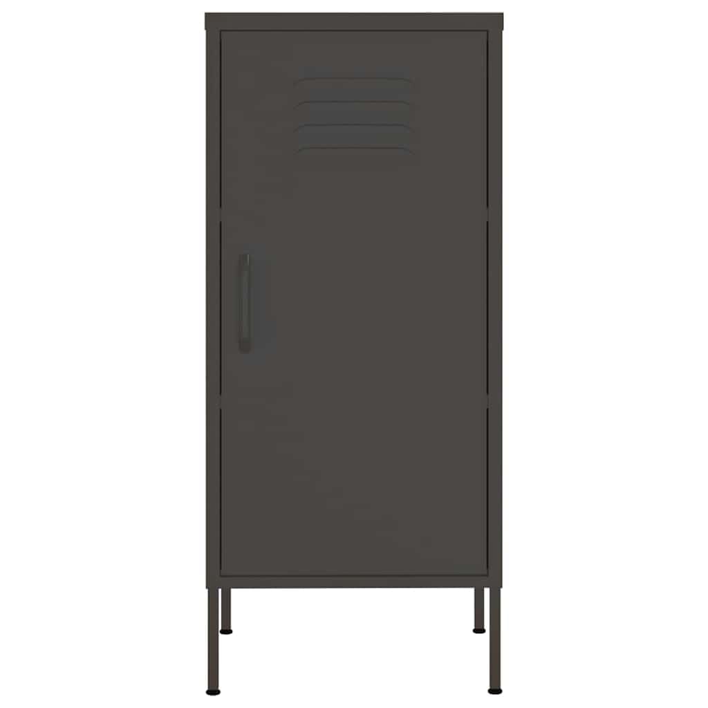 vidaXL Lagerschrank Sideboard Kommode Anrichte Stahlschrank Schrank Beistellschrank Mehrzweckschrank Bücherschrank Standschrank Anthrazit 42,5x35x101,5cm Stahl