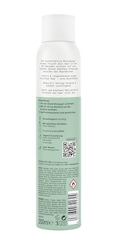 Guhl 30 sek Trockenshampoo - Pure Frische - Inhalt: 200 ml - Niacinamid & Wasserminze - Effektiv wie eine Haarwäsche - Schonend wie ein Tag Pause - Ohne Rückstände - Ohne Silikone