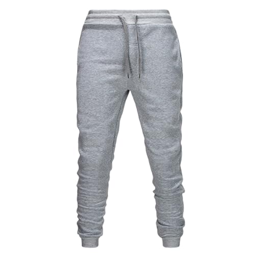 Men's Sweatpants with Pockets Elastic Bottom Baggy Joggers Athletic Pants Fleece Straight Leg Outdoor Casual Pants2