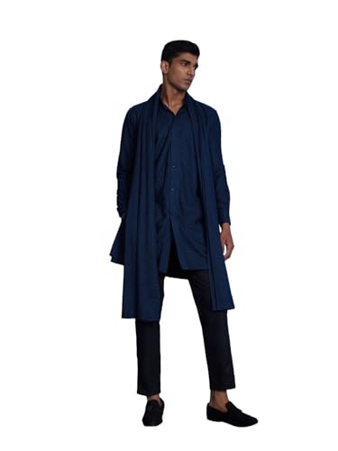 Image of VASTRAMAY Men's Net Kurta, Pyjama and Dupatta Set
