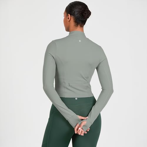 Image of YITTY Active Women's Ultraluxe Full Zip Jacket, Athleisure, 4-Way-Stretch, Thumbholes