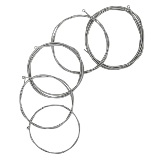 Milisten 5pcs String Nickel Steel Winding (Coating) Hexagonal High Carbon Alloy Bass Instruments Accessories Bass Replacement Accessory Instrument Parts Bass Accessory