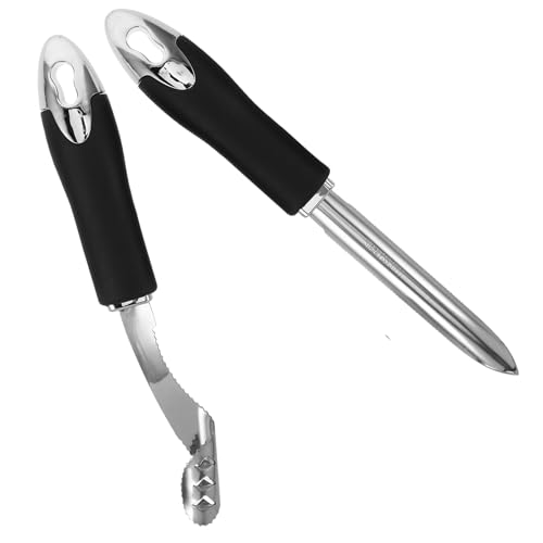 jojofuny 2 Piezas de Descorazonador de Jalapeño y Pimiento de Acero Inoxidable, Extractor de Semillas y Tallos para Frutas y Verduras, Herramienta de Cocina Resistente y Fácil de Usar