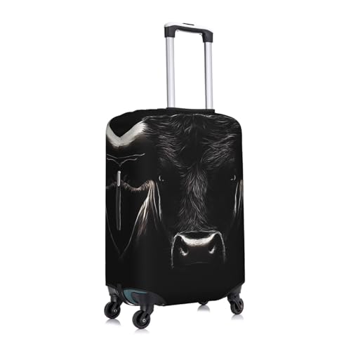Cow Head Elastic Travel Luggage Cover, Washable Spandex Suitcase Protector, Anti-Scratch Fits 18-32 Inch3