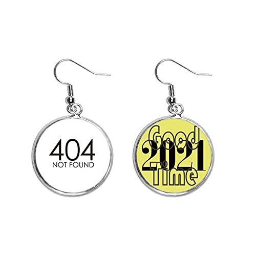 Pendientes programador informático 404 joyería friki de código error no encontrado 2021