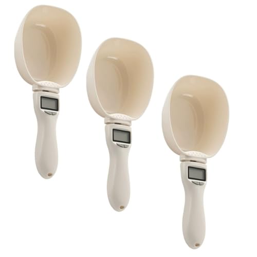 Bosiyrggrl Báscula para Medir Alimentos, Báscula para Alimentos con Calculadora Nutricional, Báscula para Cuchara de Pesaje de 800 G/1 G de Alto con Pantalla LCD, 3 Piezas