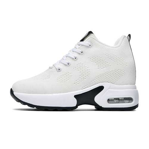 Women's Wedge Sneakers Invisible High-Heeled Leisure Walking Shoes Breathable Air Cushion Casual Footwear2