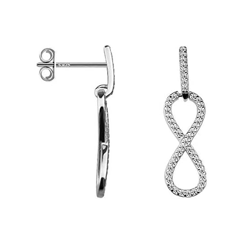 SOFIA MILANI - Women's Earrings 925 Silver - Infinity Dangle Earrings - 20409 Cover