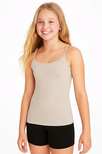 Image of Kurve Girl's Sleeveless Tank Top - Stretch Undershirts Cami Camisole, UV Protective Fabric, Rated UPF 50+ (Made in USA)