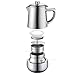 Cafetera Máquina de café de acero inoxidable, Máquina de café espresso for el hogar, Máquina de café manual, Múltiples tamaños disponibles Con un filtro permanente duradero. (Size : L450ML)