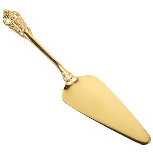 Ipetboom Espátula para Pasteles Inoxidable Servidor De Pastel De Fiesta Hornada Decoración De Pasteles Formación De Hielo Boda Servicio Pastel De Cumpleaños Serrado Dorado