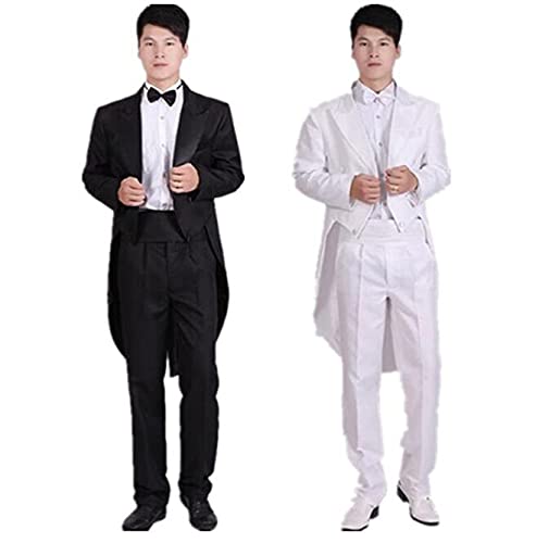 フォーマルスーツ 4点セット 男女兼用 レディース メンズ 燕尾服 アゲハ タキシード マジシャン服 結婚式 発表会 コンクール パーティ ジュニア マジック衣装