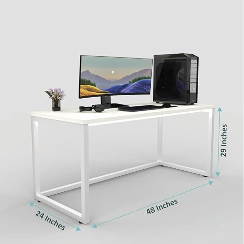 Image of Honey Touch Lizon Metal & Wood Workstation Desk for Home Office | Modern Computer Table for PC, Laptop & WFH | Minimalistic Study Desk with Strong Frame