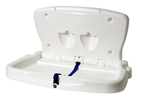 Vectair Systems Plegable y Horizontal Cambiador Baby Minder con cinturón de Seguridad Color Blanco