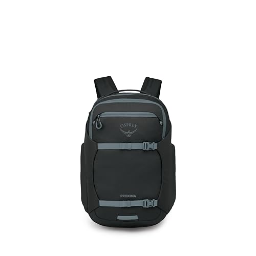 Image of Osprey Proxima 30L Campus Laptop Backpack - Everyday Bag with Tech Storage, Bottle Pockets & Comfortable Carry, Black-Shale Grey