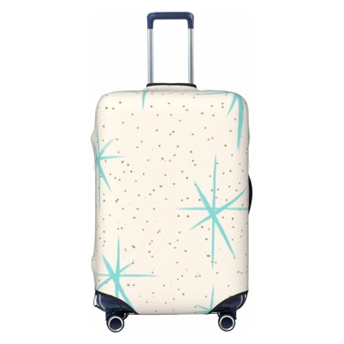 Space Age Turquoise Luggage Cover, Protective Washable Suitcase Cover - Travel High Elastic Fibers Suitcase Protector Fits Small