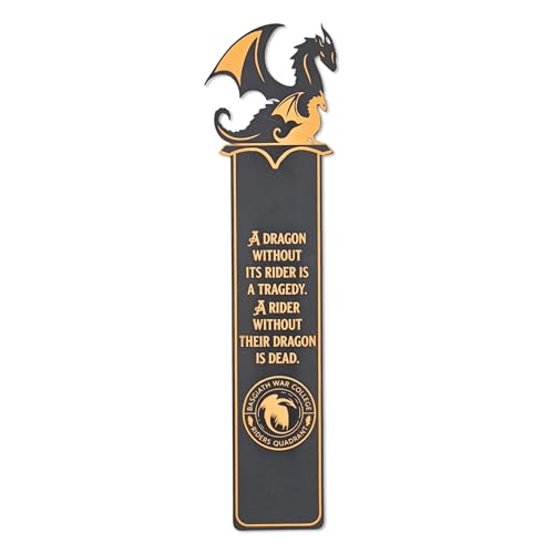 Riders Quadrant Metal Dragon Bookmark Unique Double-Sided Printing 7.5 Inch Perfect Gift for Fourth Wing & Iron Flame Readers A Dragon Without Its Rider is A Tragedy Quote