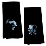 Giosve Frankenstein and Bride Gothic Couple Kitchen Towels, Dark Academia Horror Monster Movie Hand Towels for Bathroom, Vintage Blue Spooky Dish Tea Towels for Home Bar Kitchen, 16x24 Inch